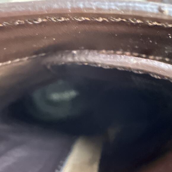 Coach Womens Edison Leather Boots Chestnut Brown sz 9.5 B Side Zipper VG Used - Picture 10 of 14